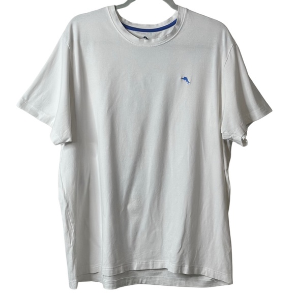 Tommy Bahama Men’s Short Sleeve Blue Marlen  Tee White Sz XL - Picture 1 of 3